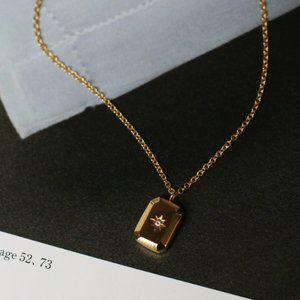 New 18k Gold Plated Starburst Pendant